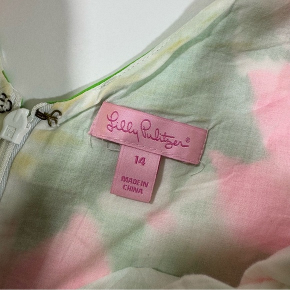Lilly Pulitzer Freja Fit And Flare Dress Green Everything Nice - Picture 4 of 7